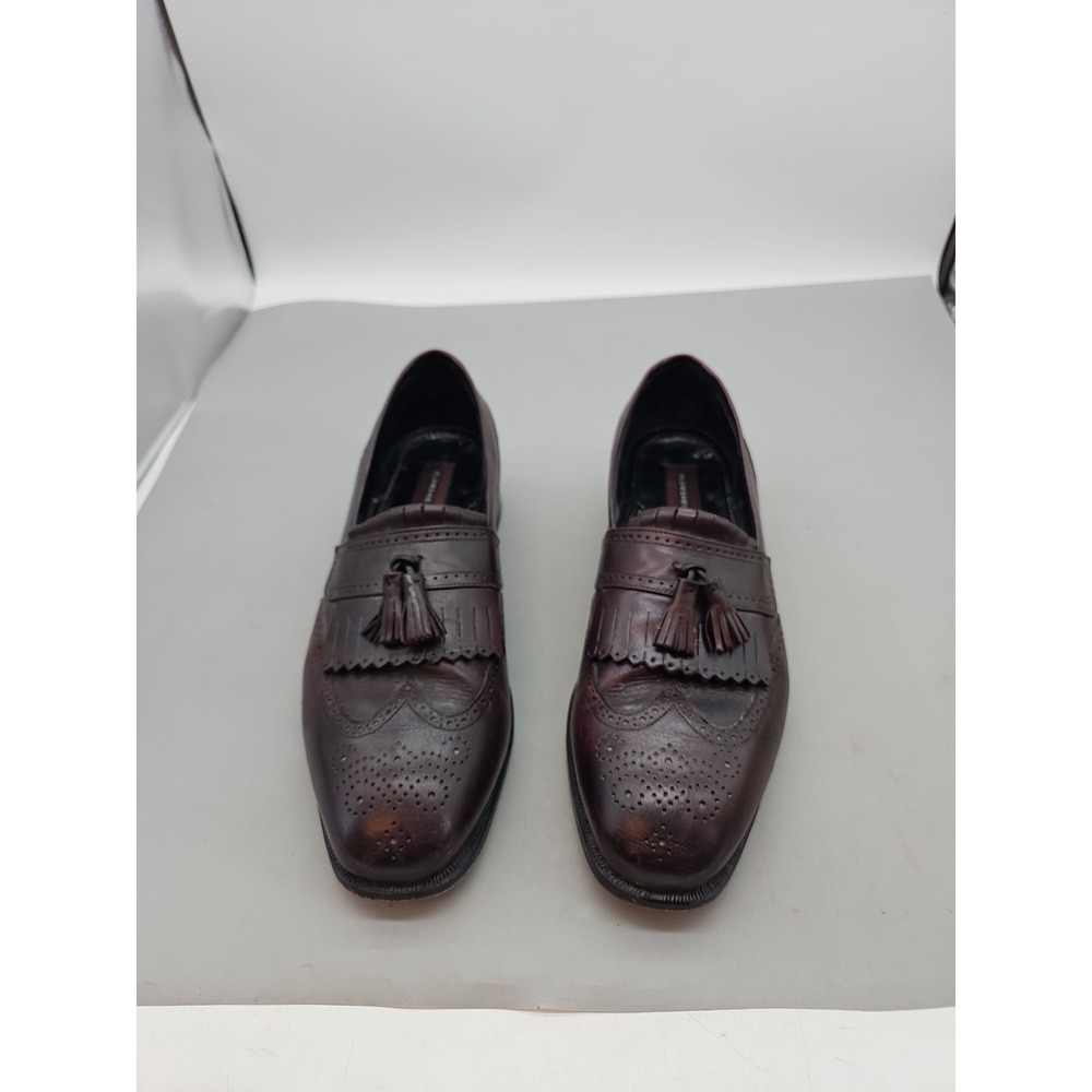 Florsheim Royal Imperial Burgundy Leather Wingtip Loafers Size 14